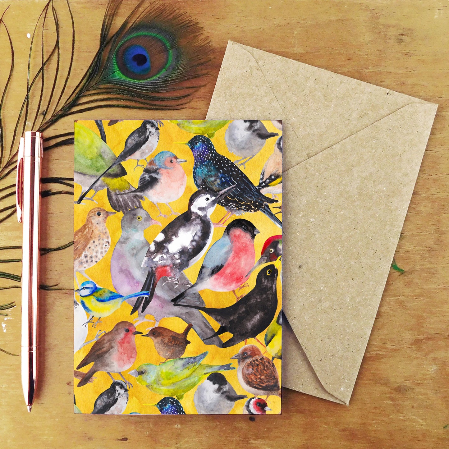 Aves British Garden Birds Greetings Card