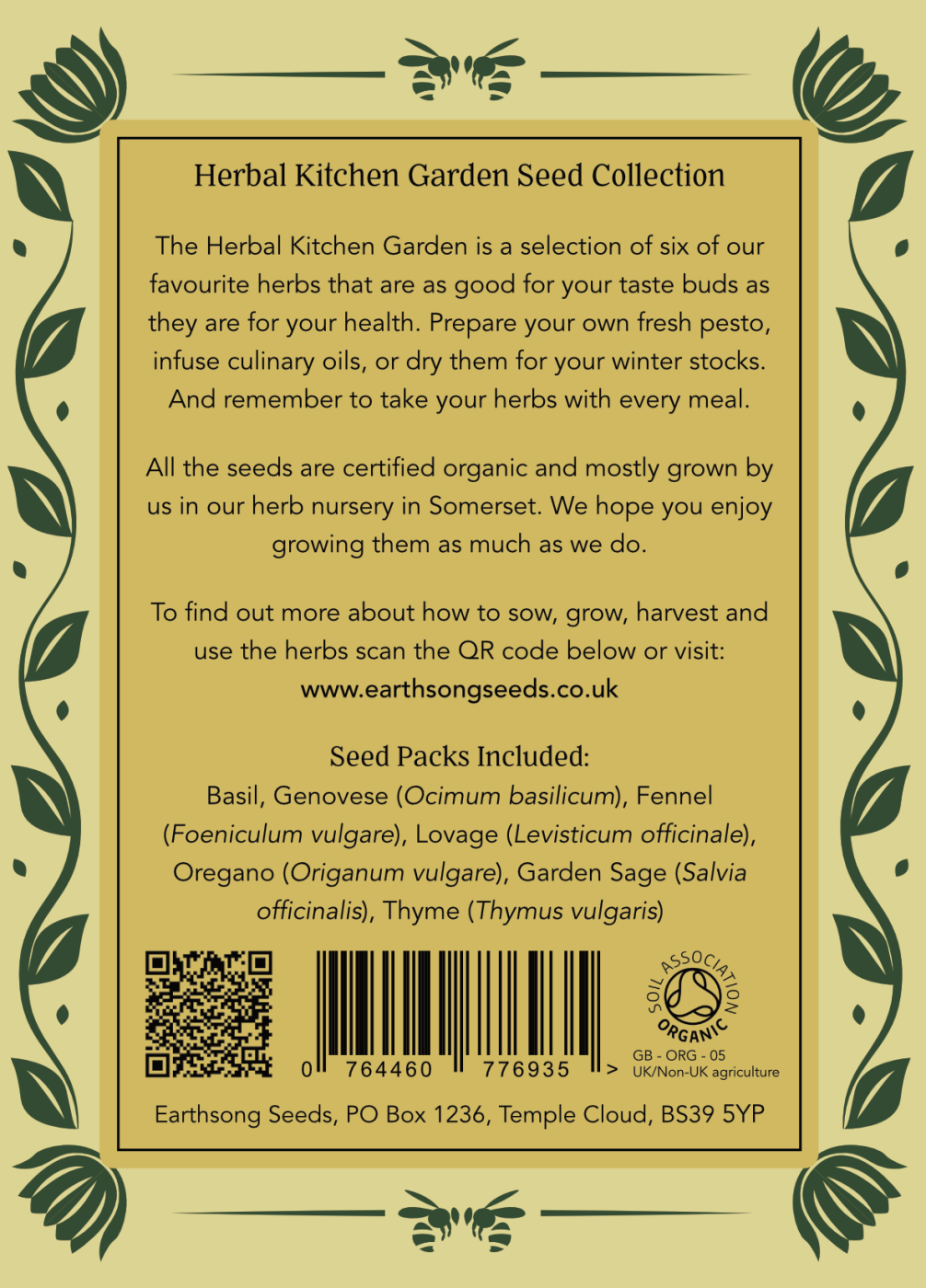 Herbal Kitchen Garden - Seed Collection