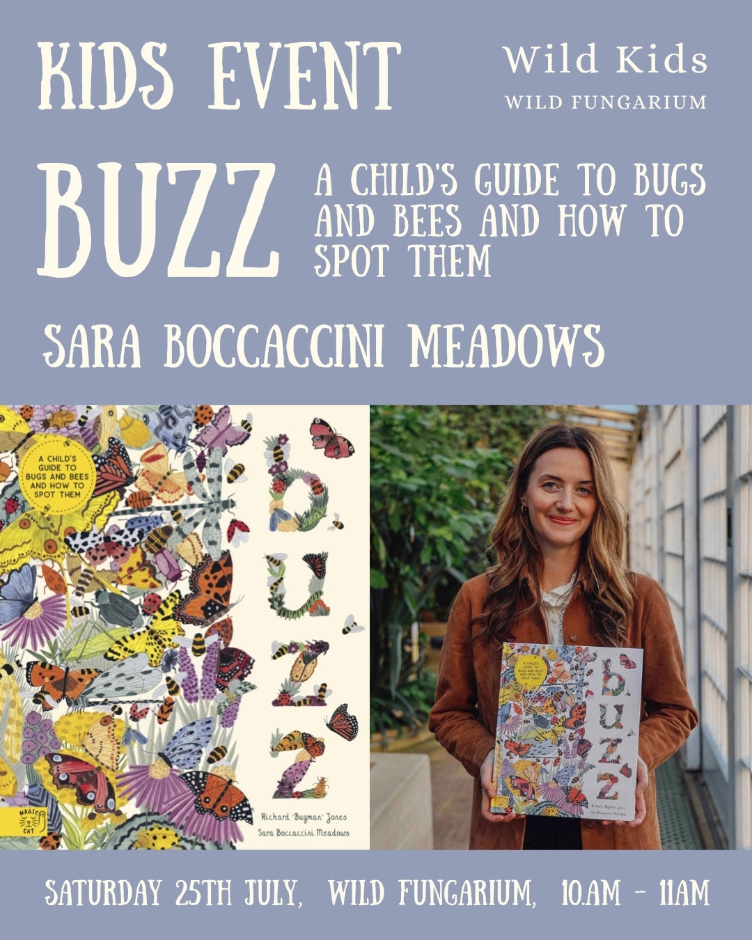 25th July - KIDS EVENT - 'Buzz' Reading & Bookmark Workshop with Sara Boccaccini Meadows