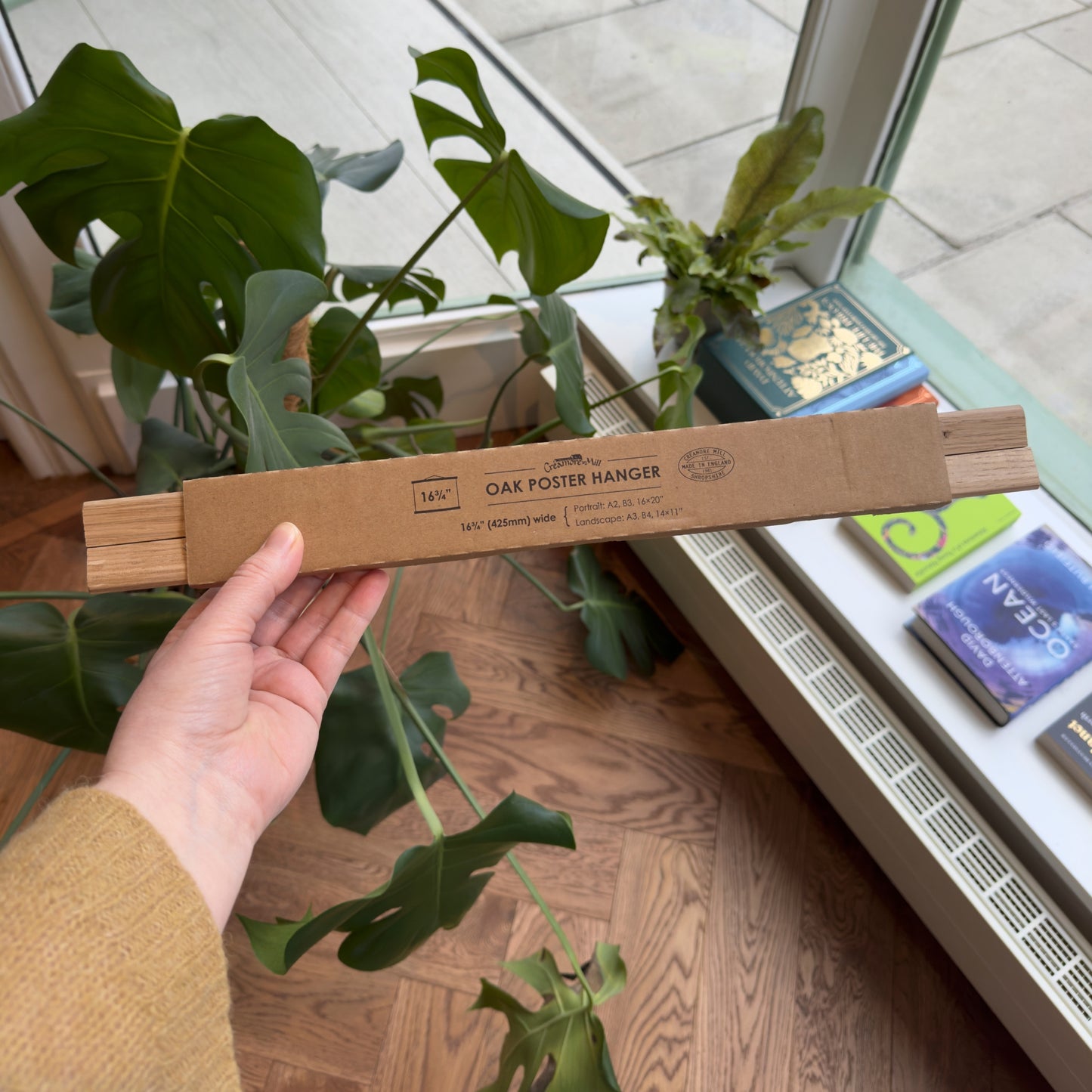 16 3/4” Oak Poster Hanger