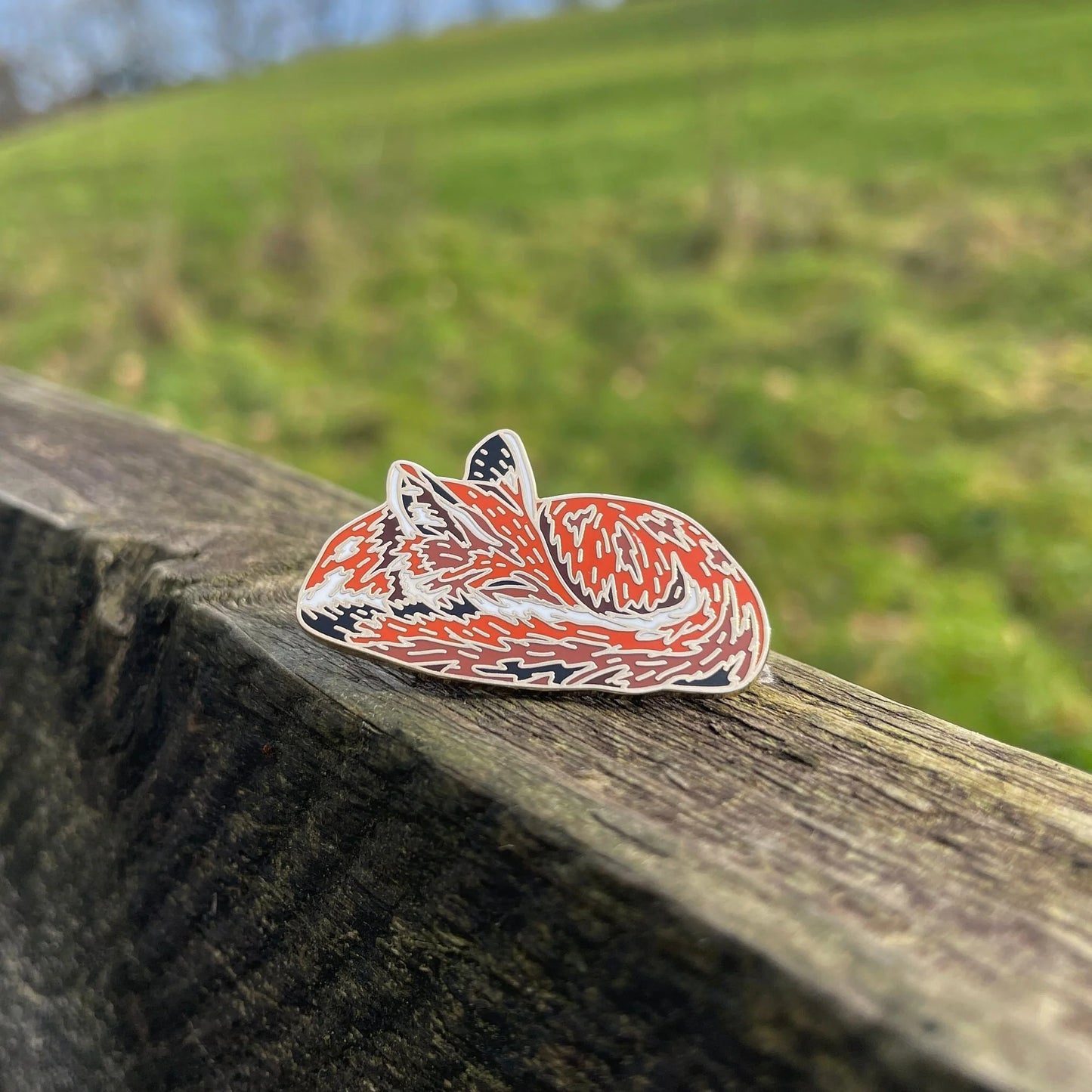 Sleeping Red Fox - Enamel Pin