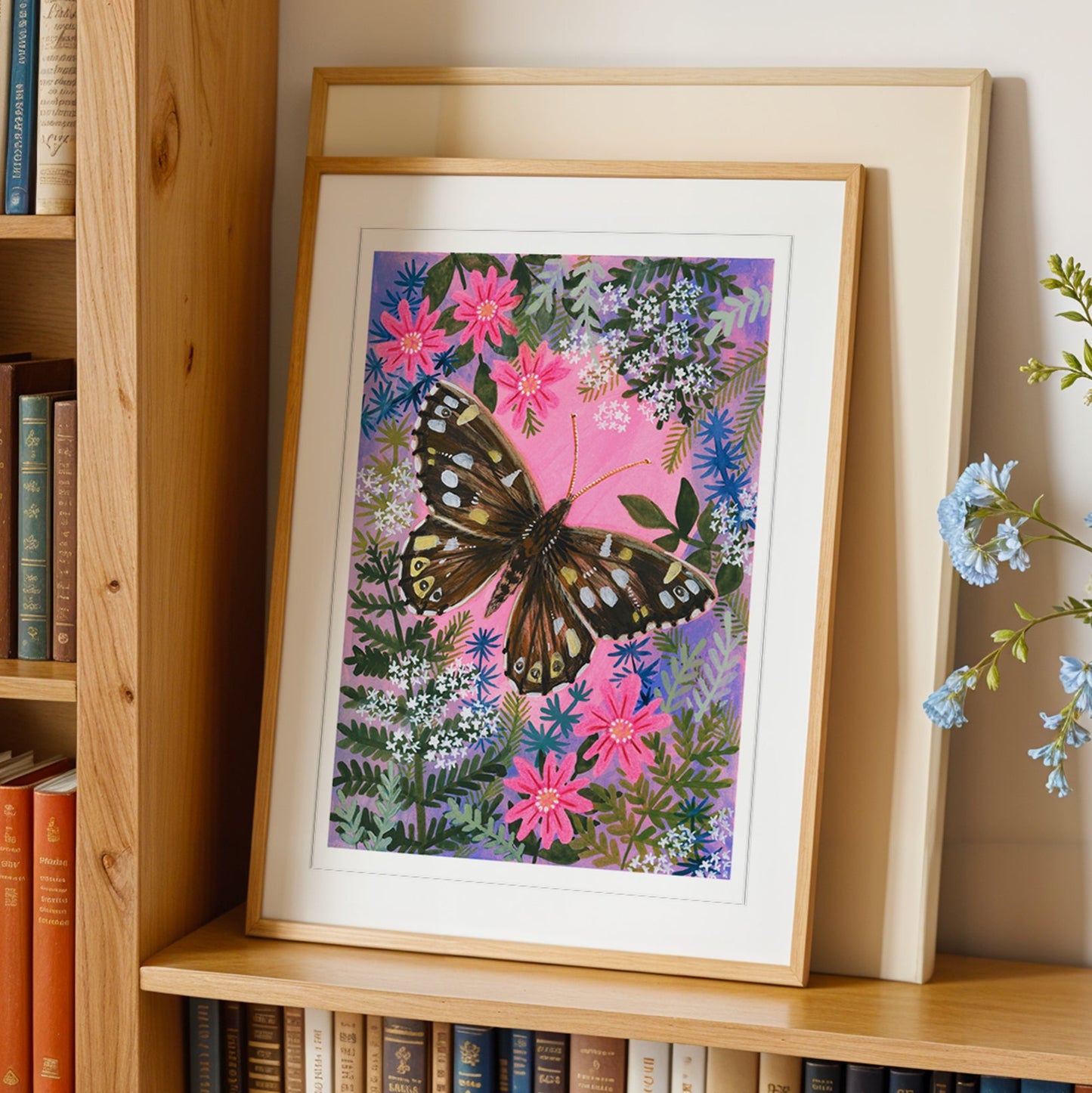 Speckled Brown Butterfly Art Print