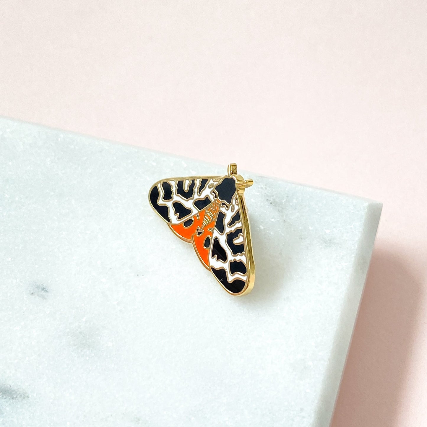 Tiger Moth Enamel Pin