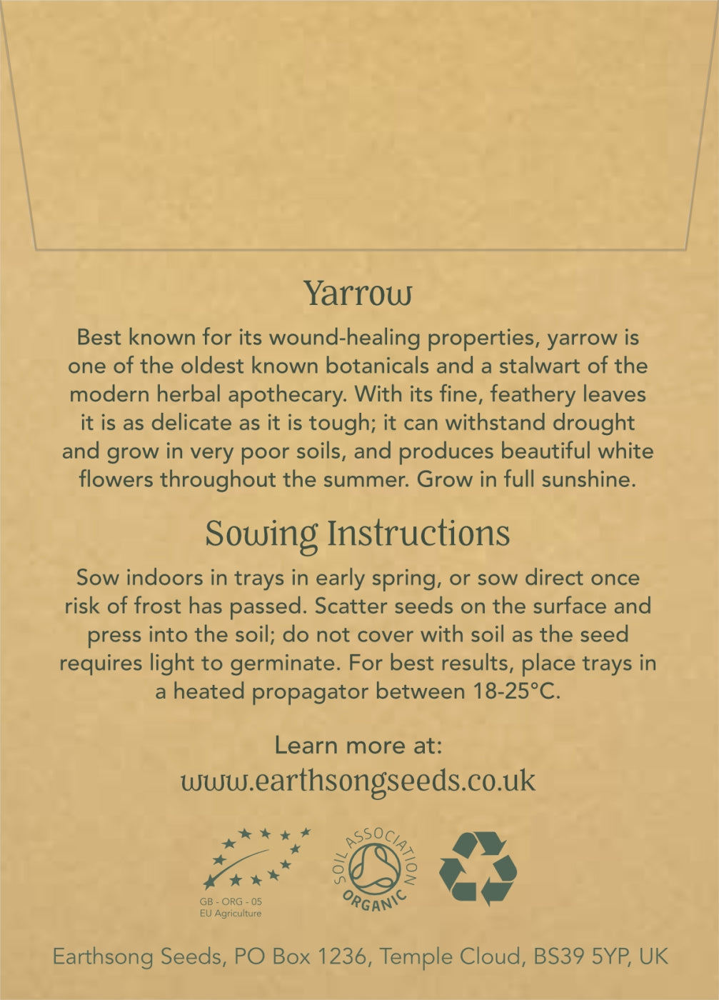 Yarrow - Seed Packet