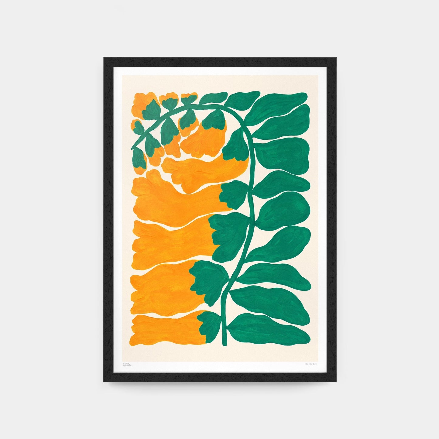 Yellow Foxglove Art Print - A3