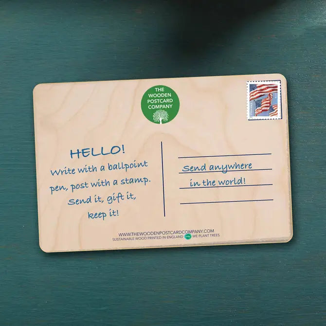 Dove Wooden Postcard