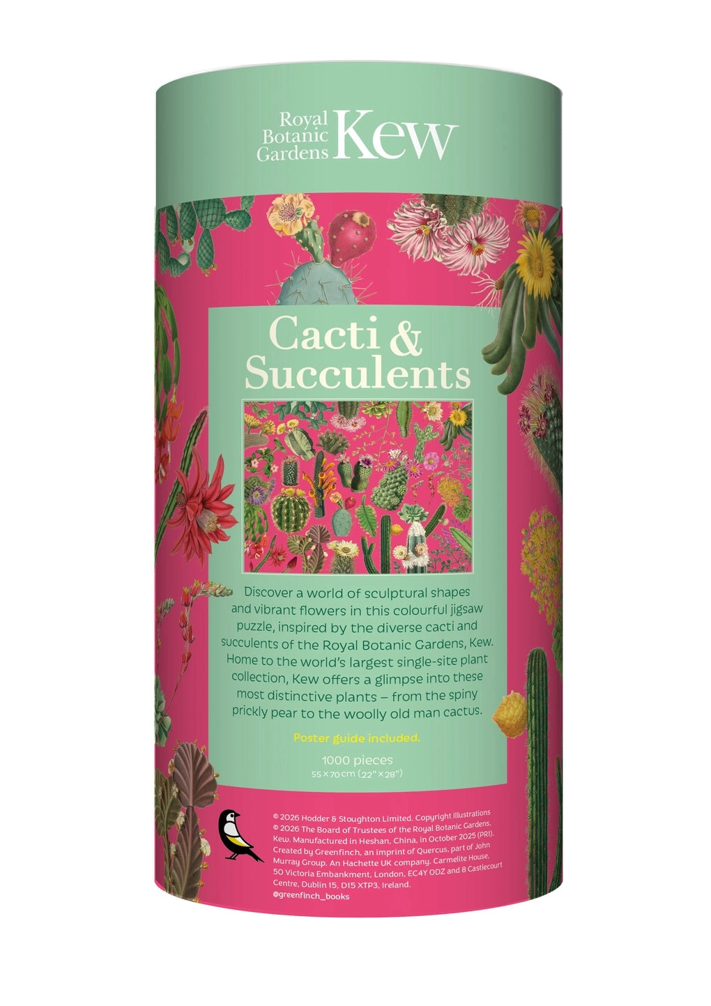 Succulents & Cacti - 1000 Piece Kew Botanical Jigsaw Puzzle