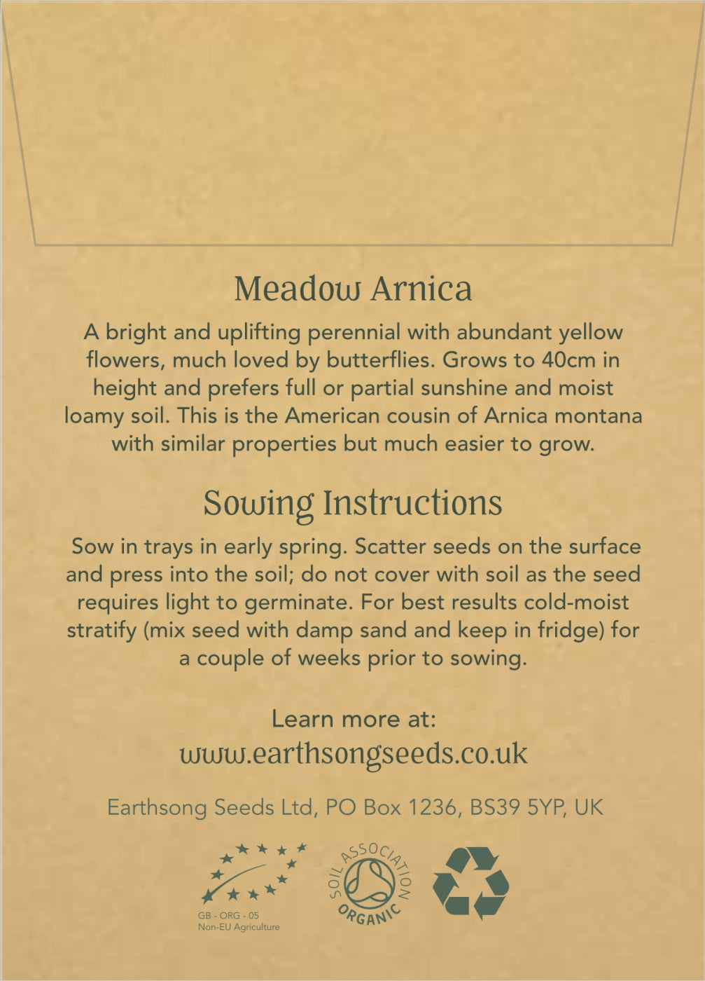 Meadow Arnica - Seed Packet