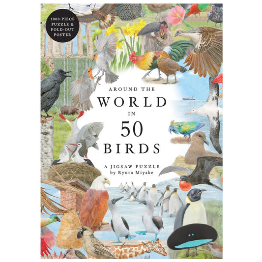 Around the World in 50 Birds - 1000-Piece Jigsaw Puzzle