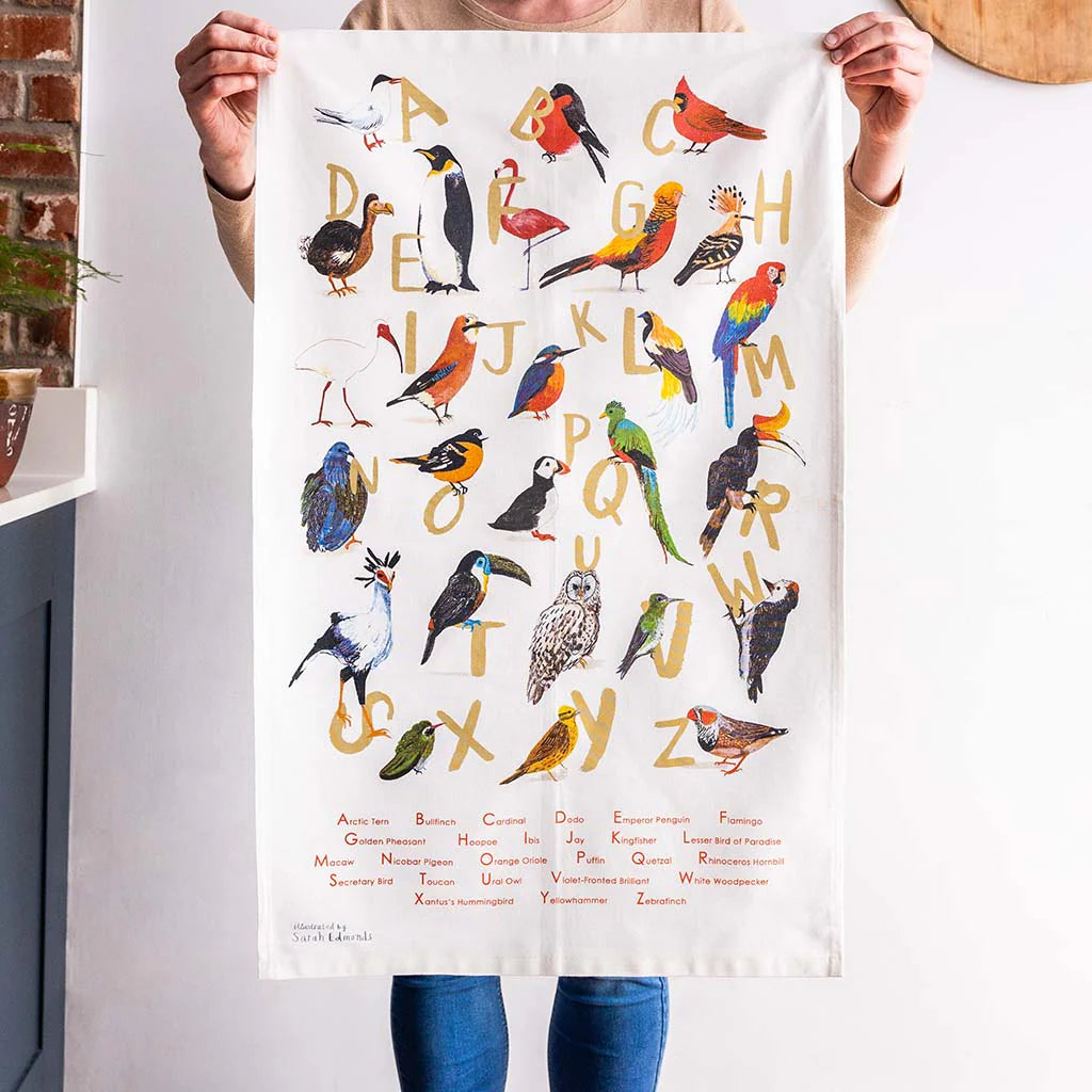 Avian Alphabet Tea Towel