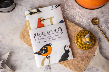 Avian Alphabet Tea Towel