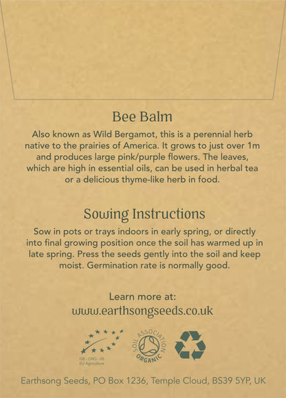 Bee Balm - Seed Packet