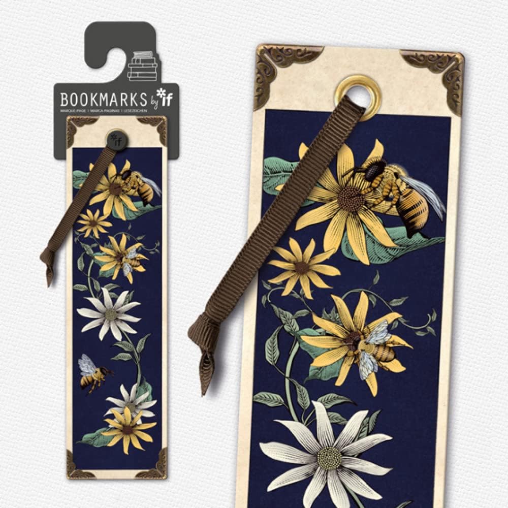 Bees & Flowers - Vintage Bookmark