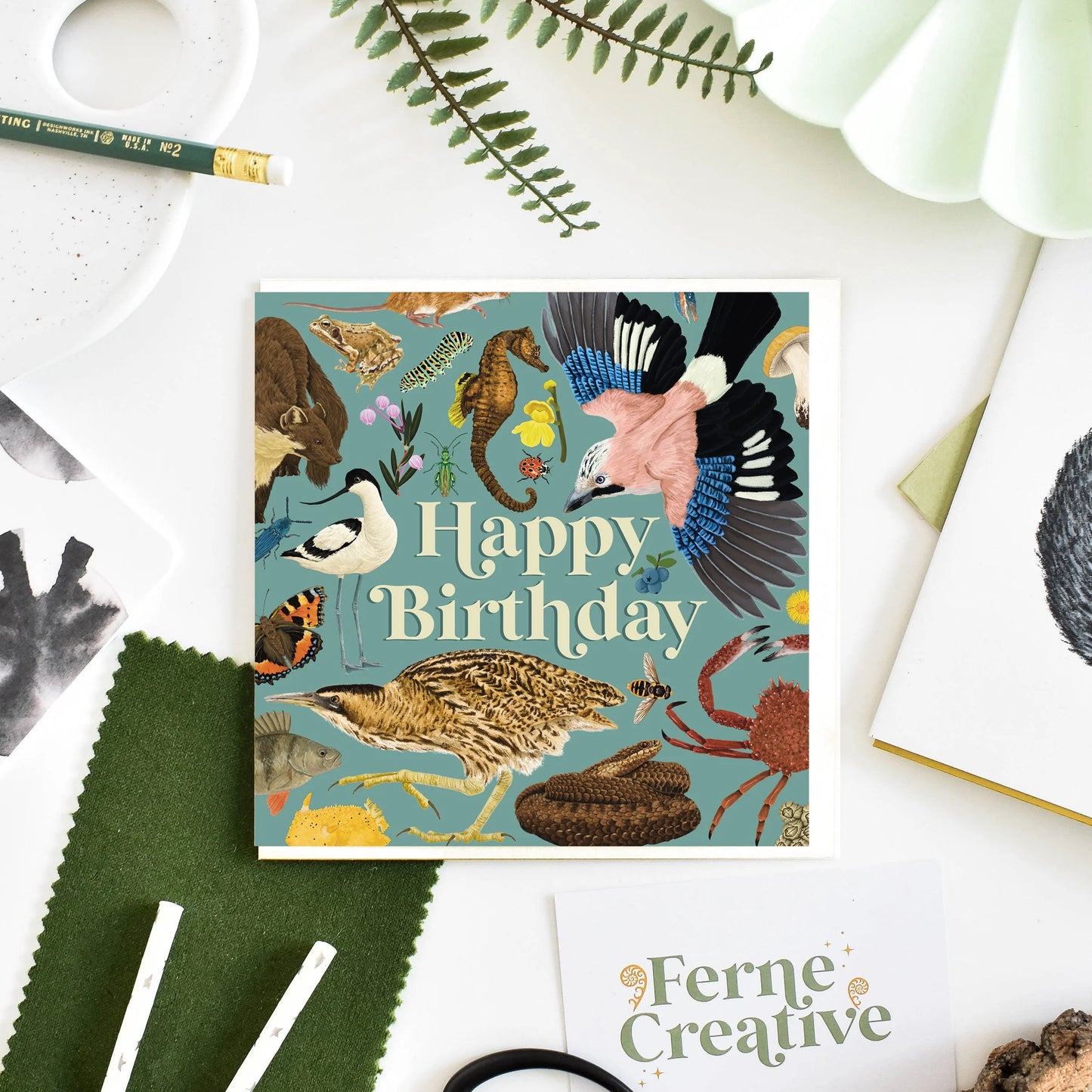 British Wildlife Birthday - Greetings Card