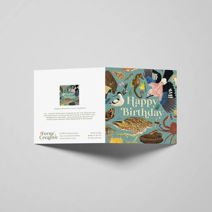 British Wildlife Birthday - Greetings Card