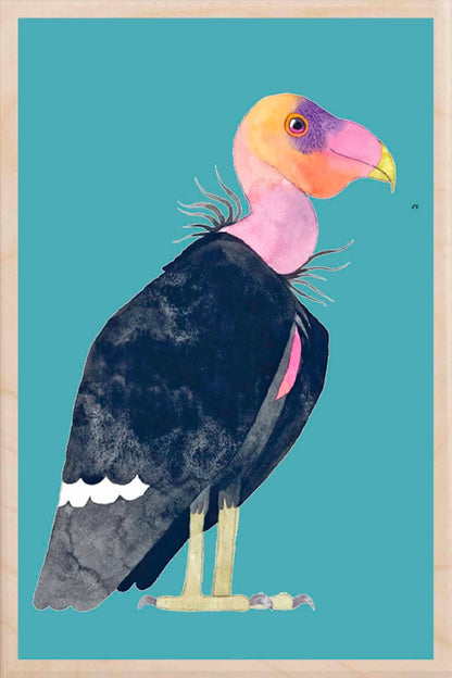 California Condor Wooden Postcard