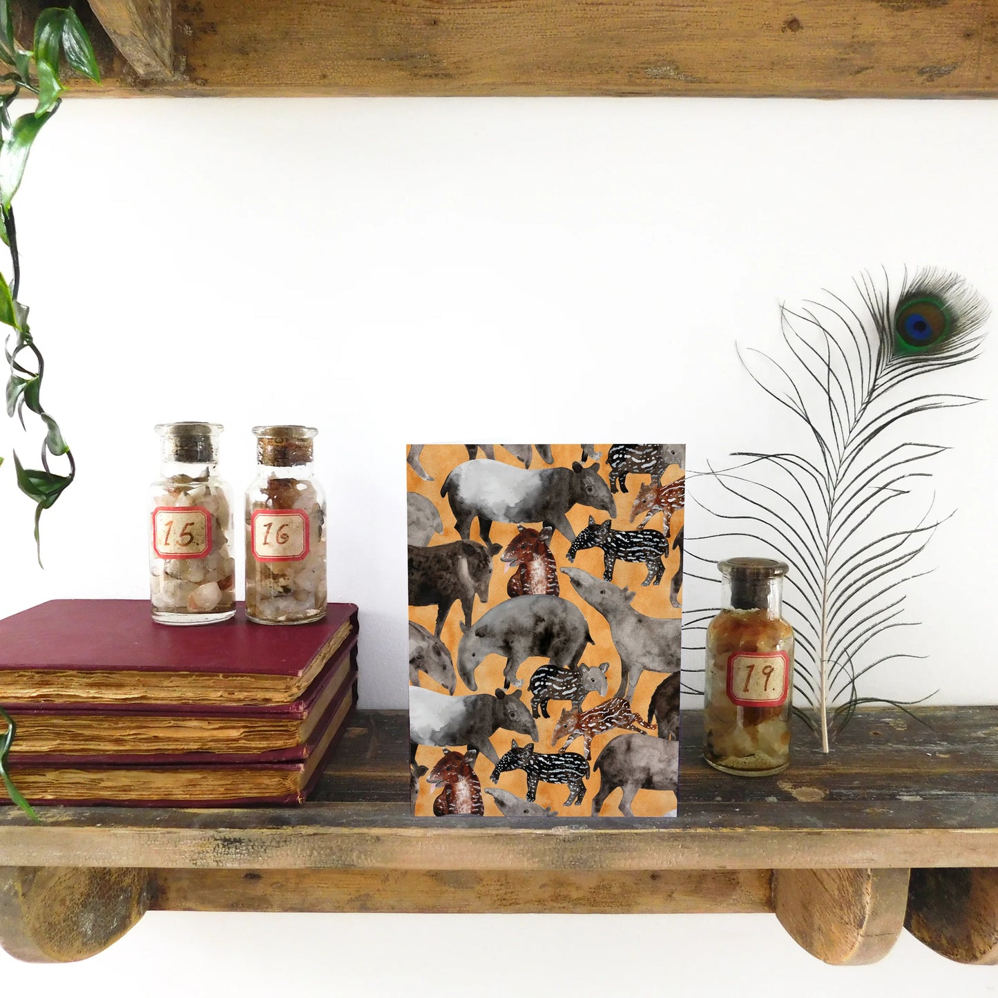 Candle of Tapirs Greetings Card