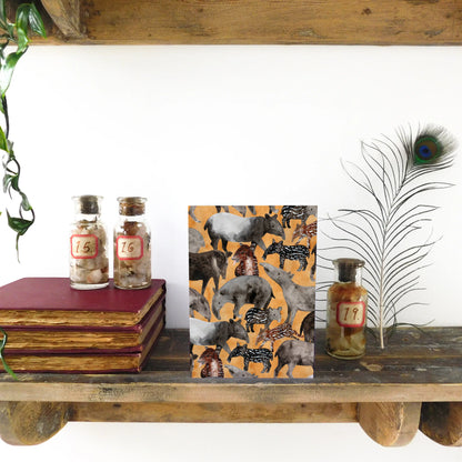 Candle of Tapirs Greetings Card