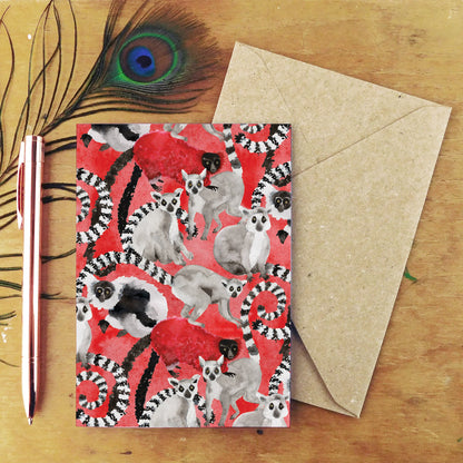 Conspiracy of Lemurs Greetings Card