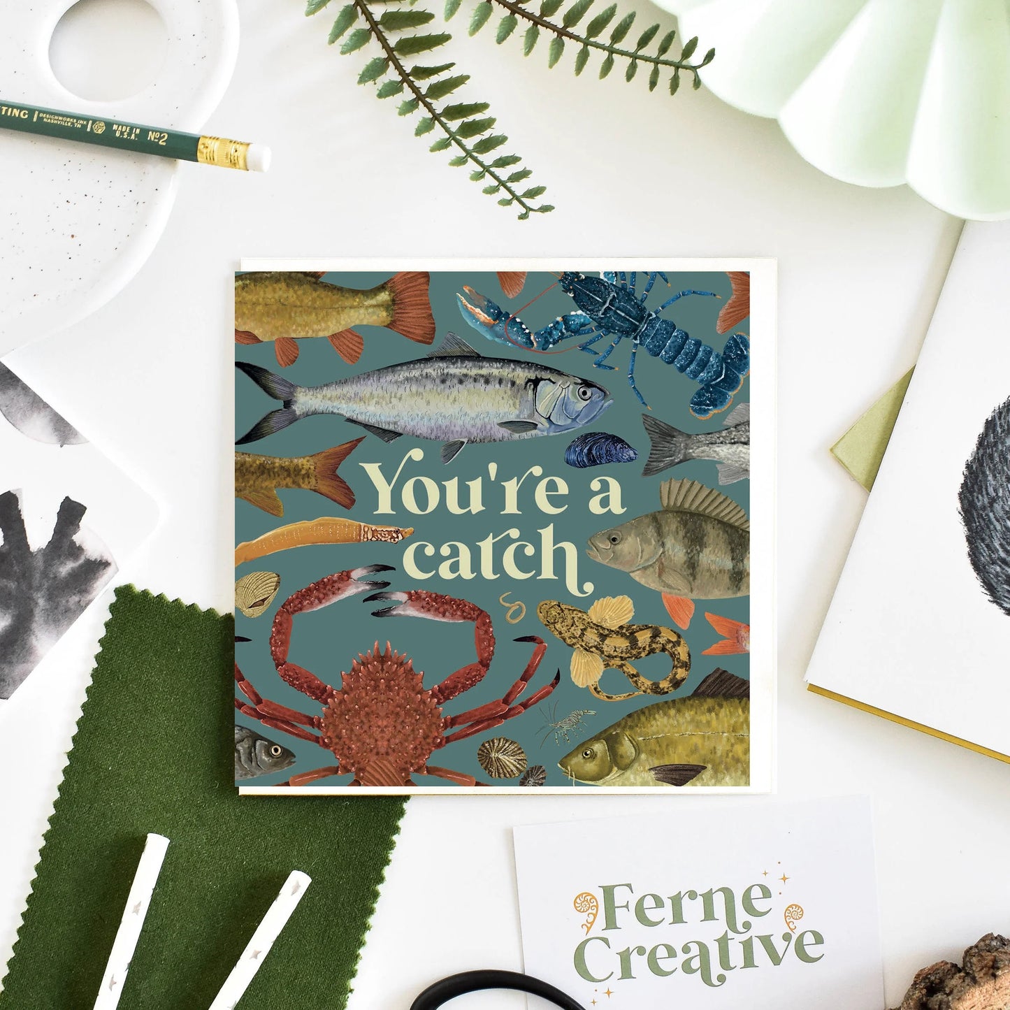 'You're a Catch' - Greetings Card