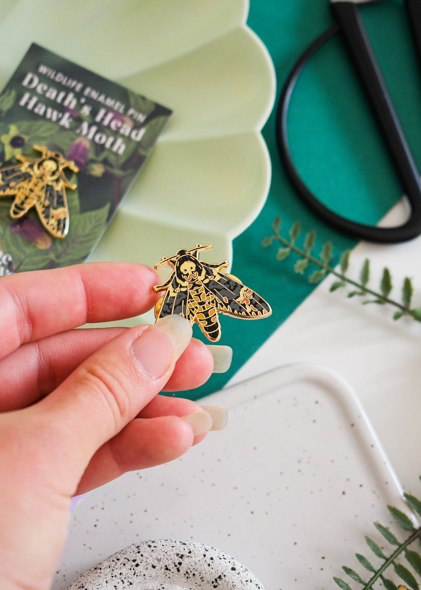 Death's Head Hawk-Moth  - Enamel Pin