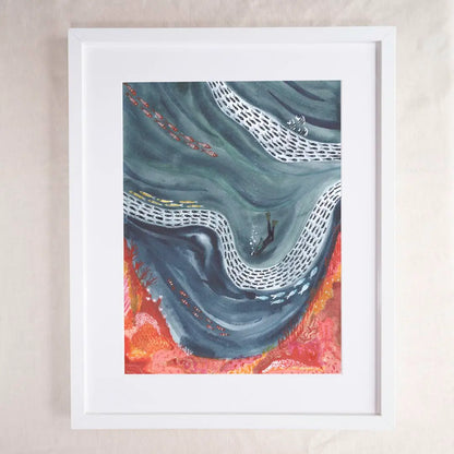 Dive – Scuba Dive Coral Art Print
