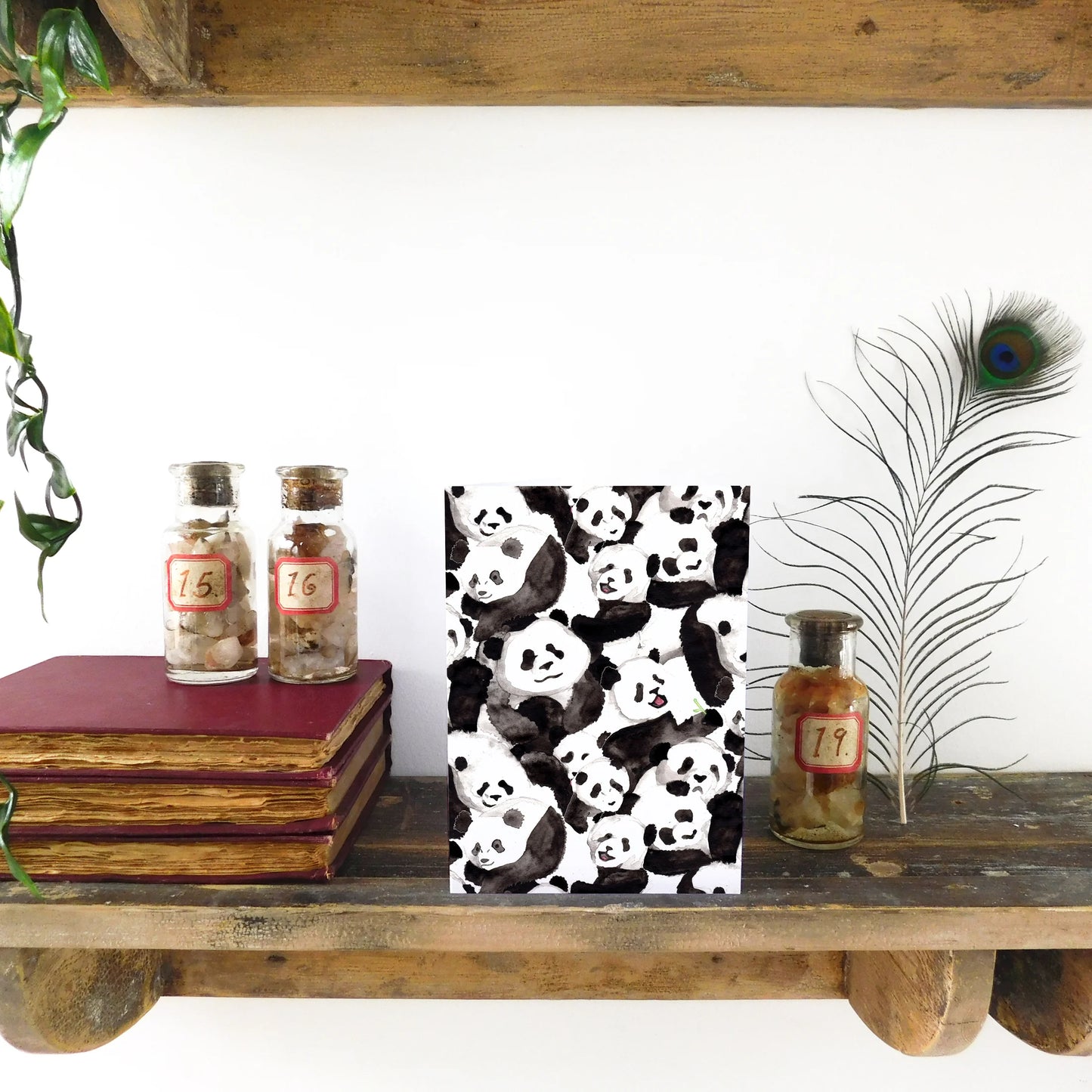 Embarrassment of Pandas Greetings Card