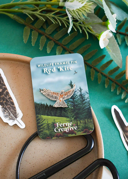 Flying Red Kite - Enamel Pin