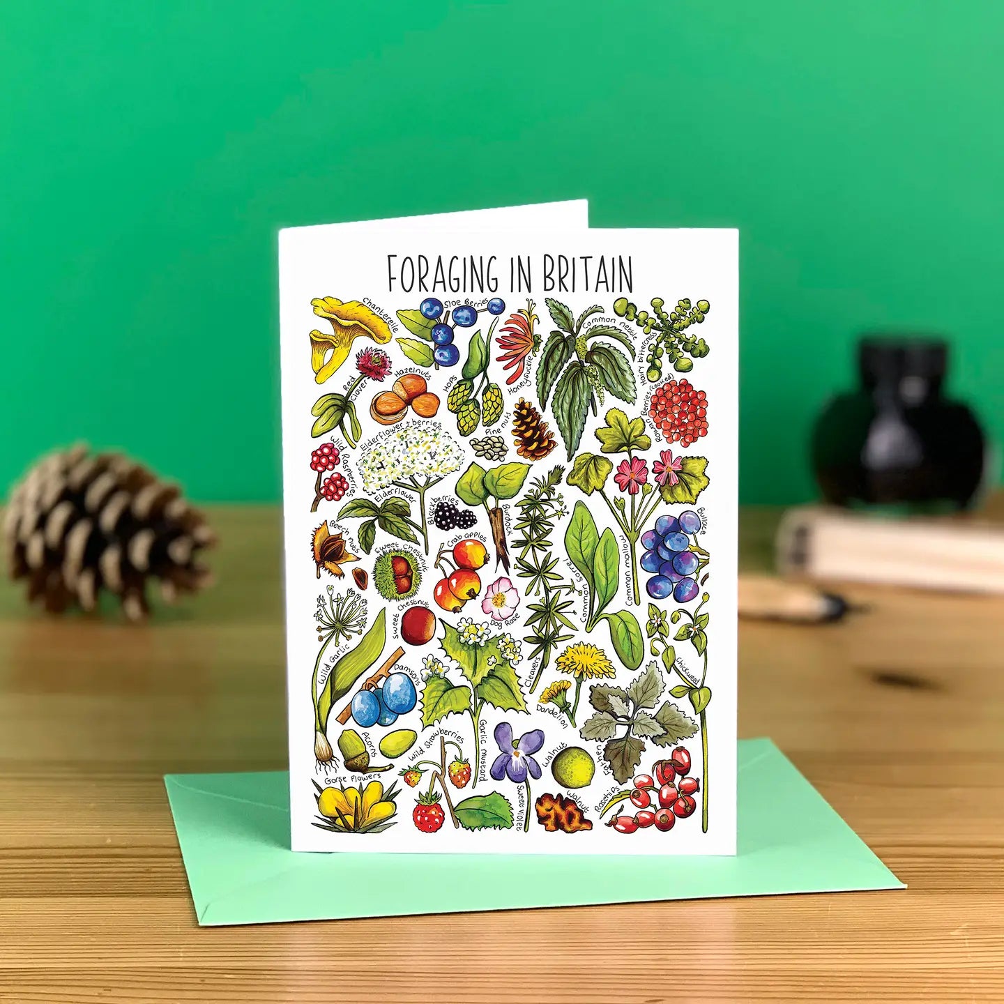 Foraging in Britain - Greetings Card