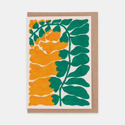 Foxglove (yellow) WWF - Greetings Card