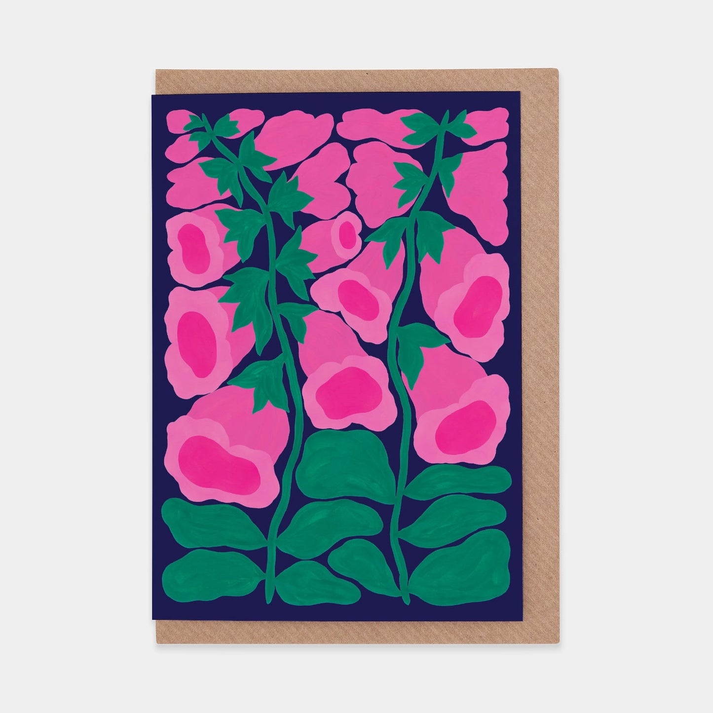 Foxglove Pink WWF - Greetings Card