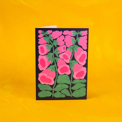 Foxglove Pink WWF - Greetings Card