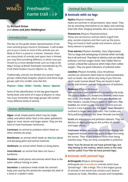 Freshwater Name Trail - Wild ID Guide