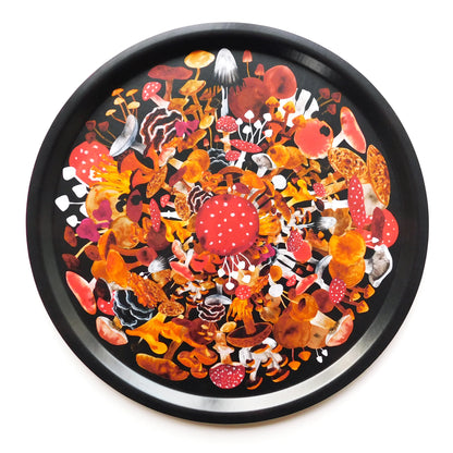 Fungi Wooden Round Tray