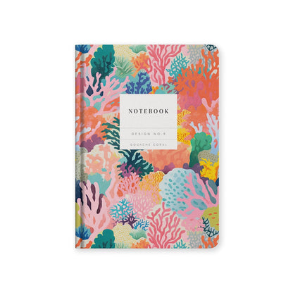 Coral Notebook - Lined Hardback A5 Notebook