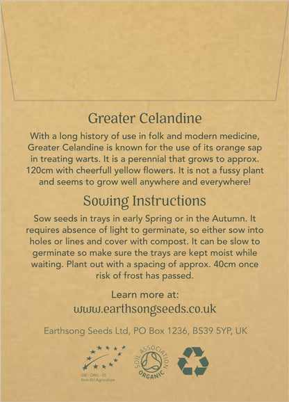 Greater Celandine - Seed Packet