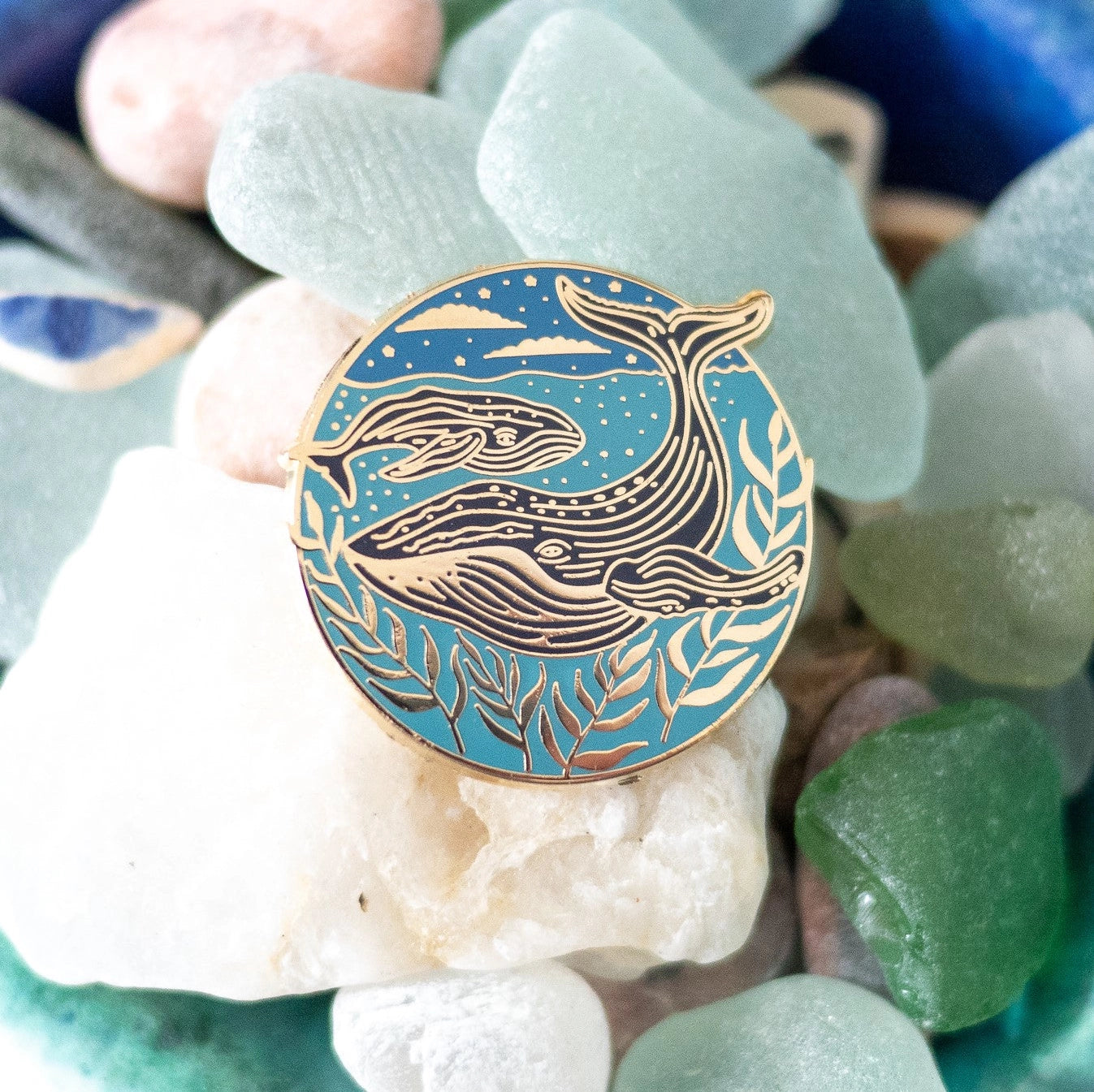 Humpback Whale Enamel Pin