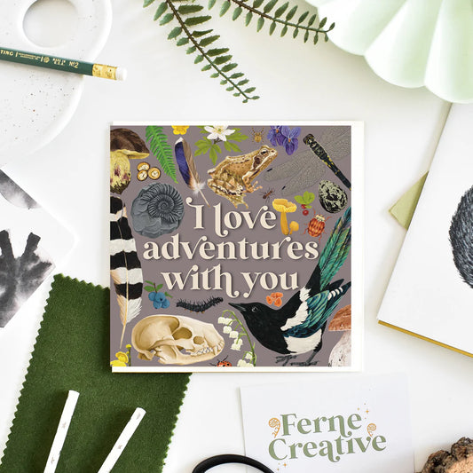 'I Love Adventures with You' - Greetings Card