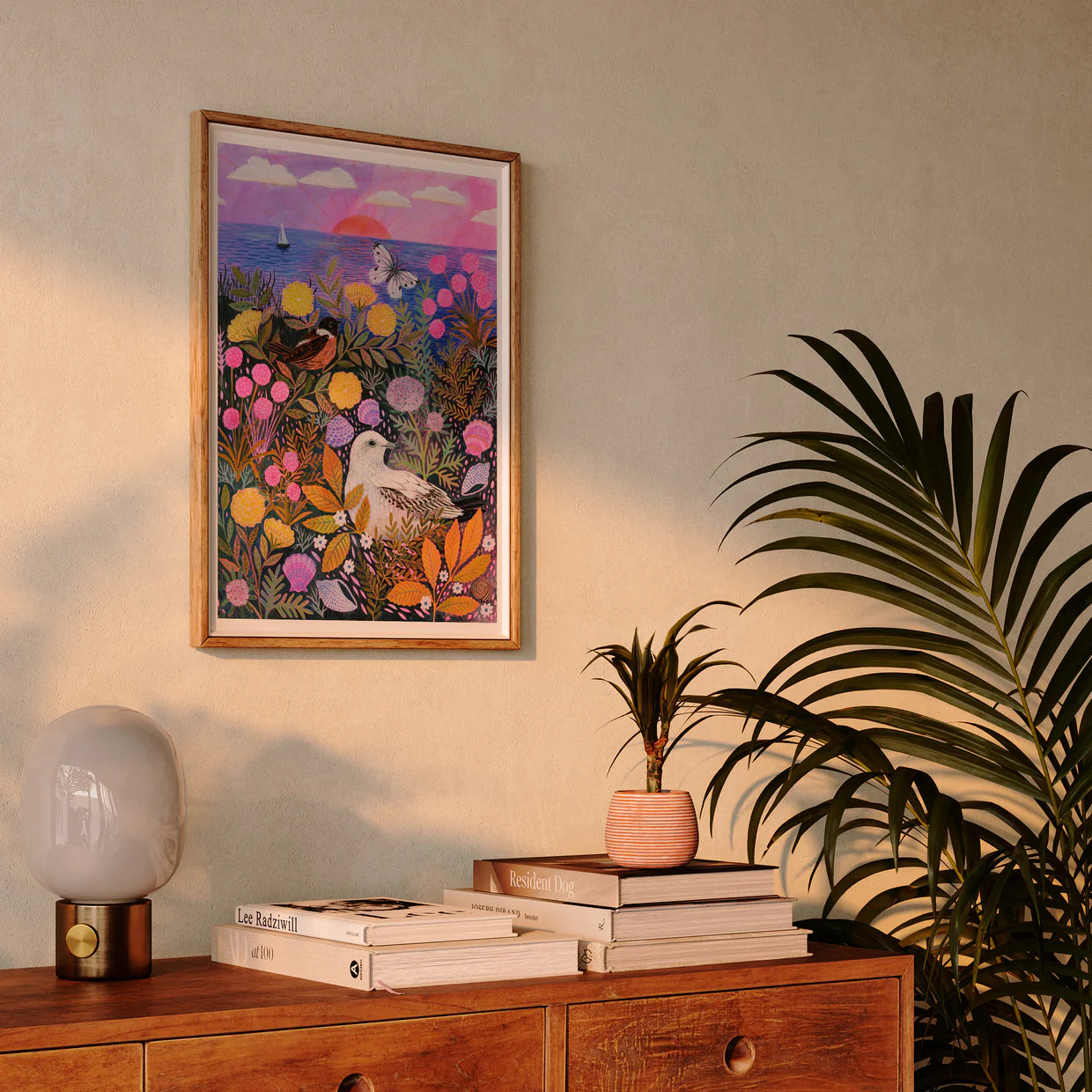 Clifftop Meadow Art Print