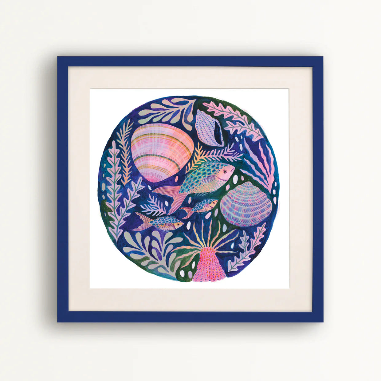 Rock Pool: Fish, Shell and Sea Anemone -  Art Print