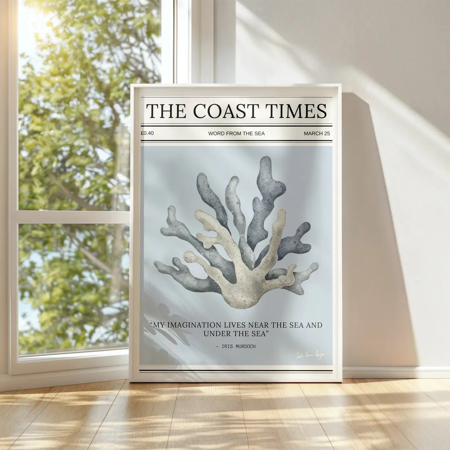 The Coast Times Coral - Art Print