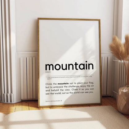 Mountain Definition - Art Print