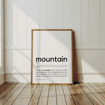 Mountain Definition - Art Print