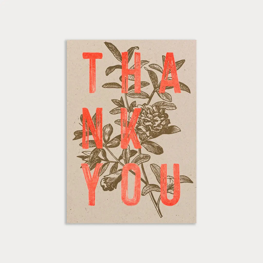 Thank You with Flower - Postcard