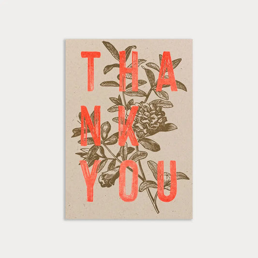 Thank You with Flower - Postcard