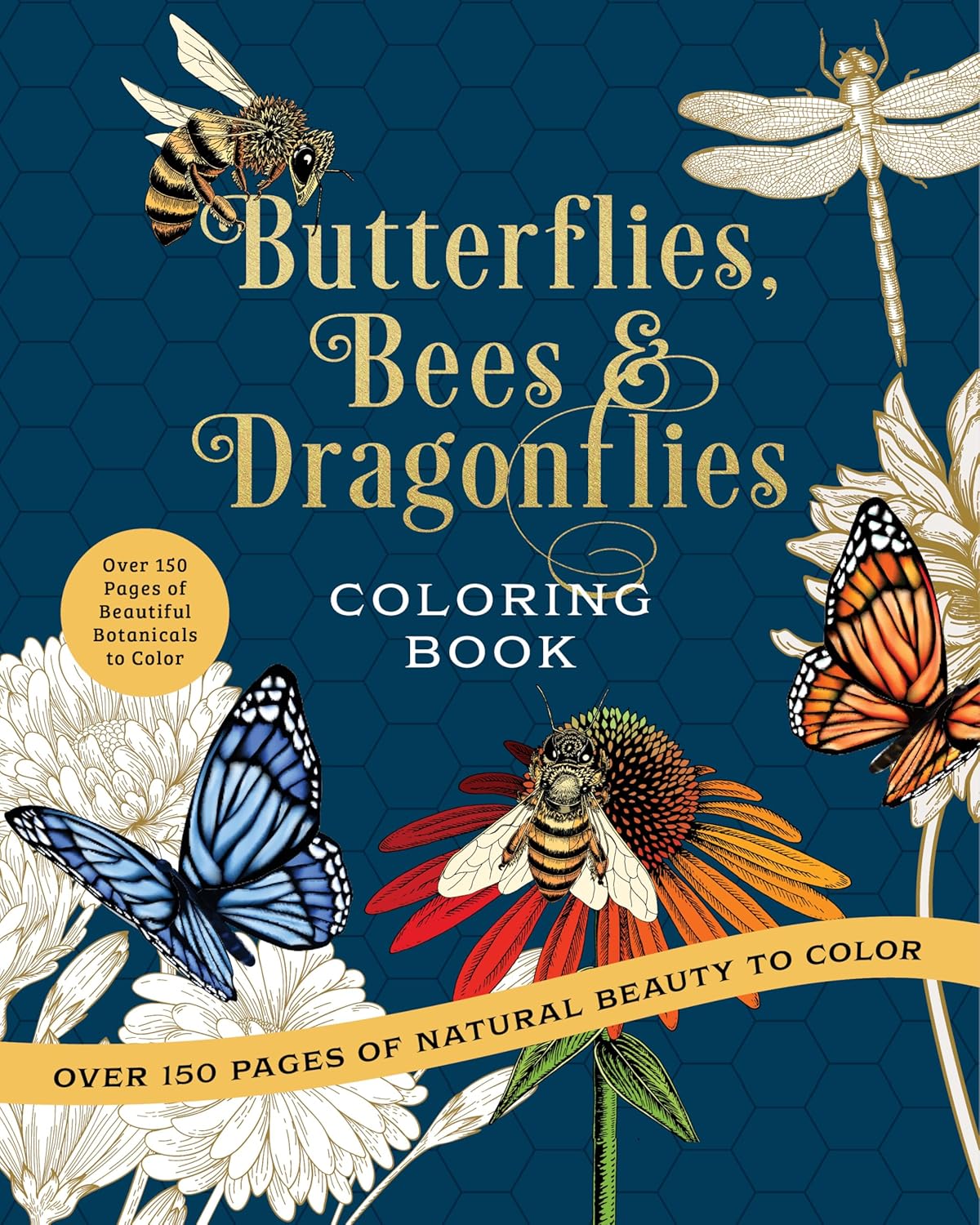 Butterflies, Bees & Dragonflies Colouring Book