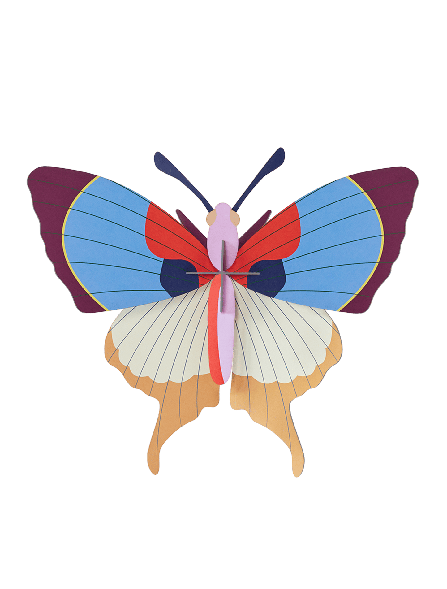 Plum Fringe Butterfly (Large) - StudioROOF