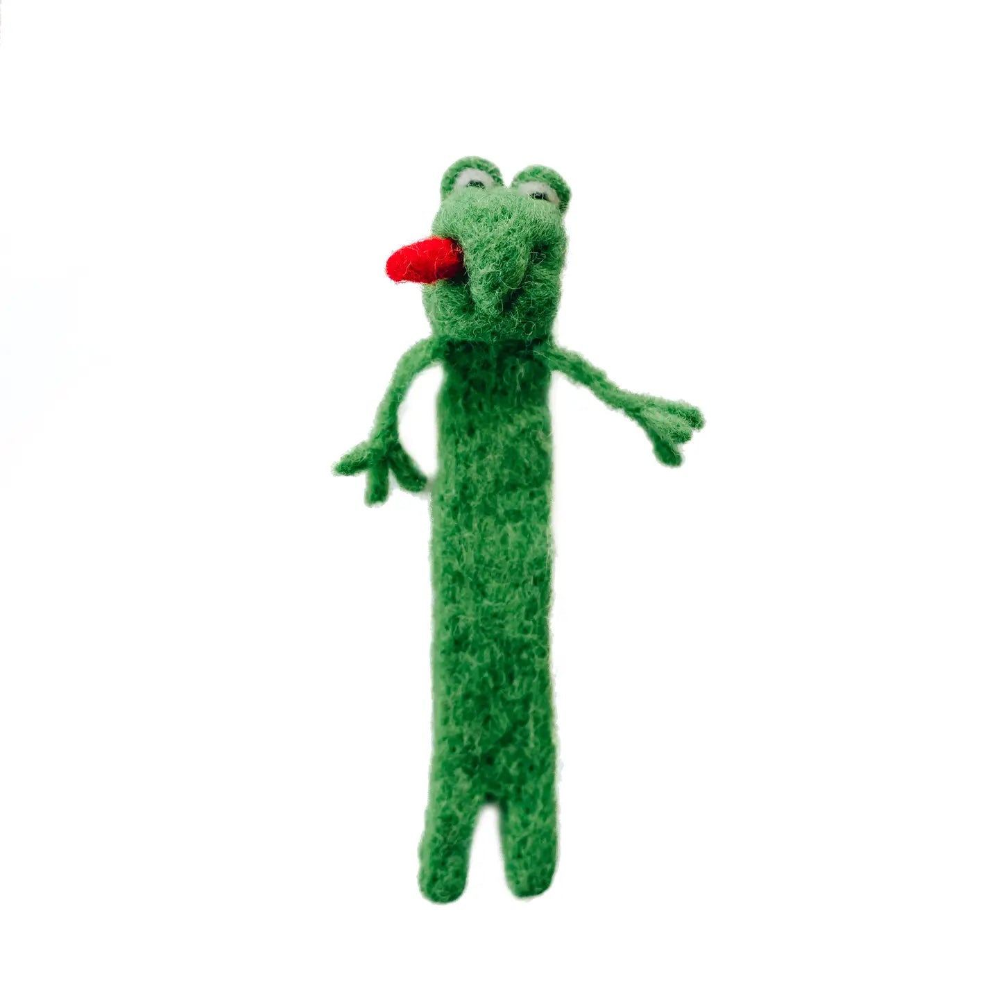 Handmade Felted Frog Bookmark