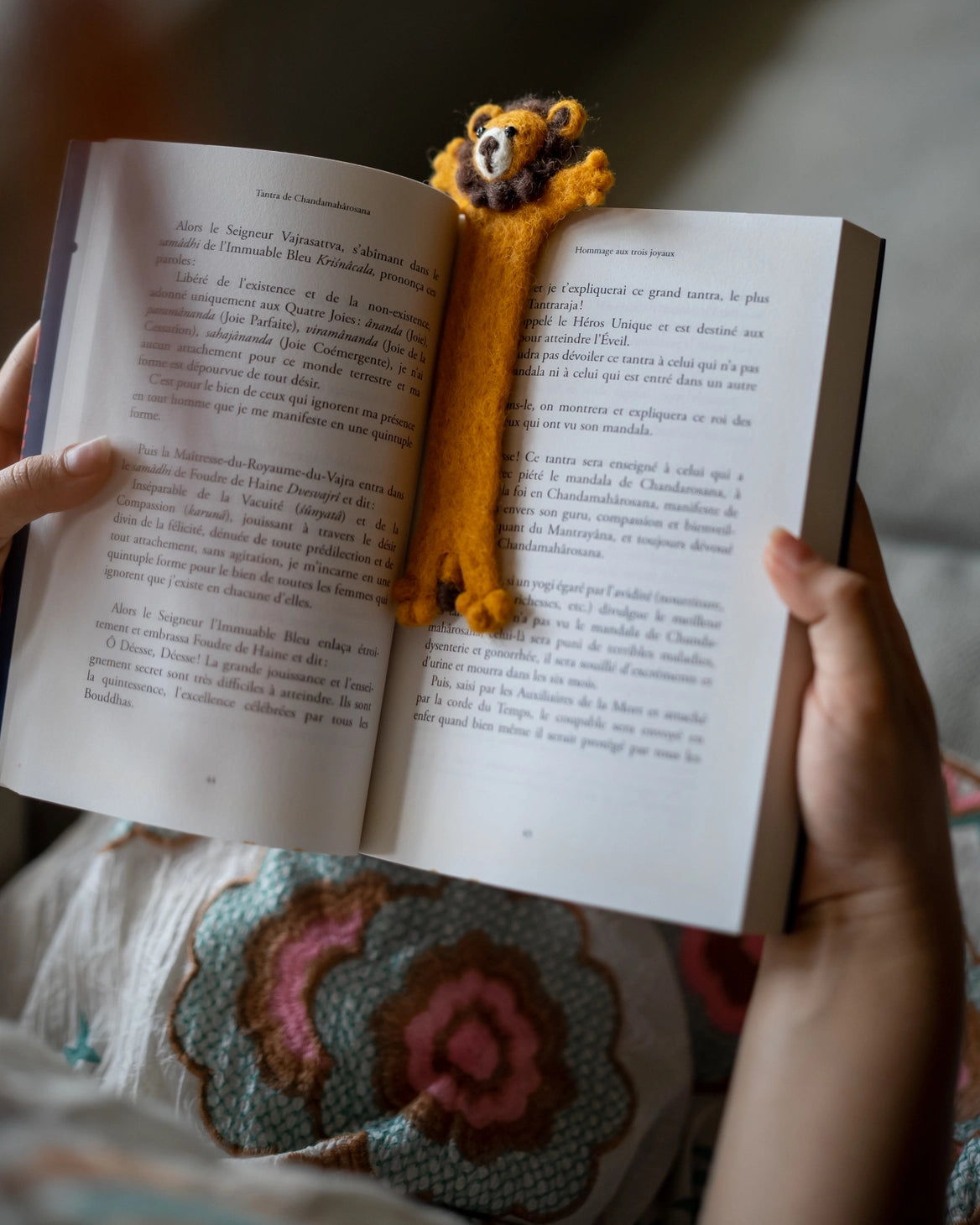 Handmade Felted Lion Bookmark