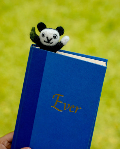 Handmade Felted Panda Bookmark
